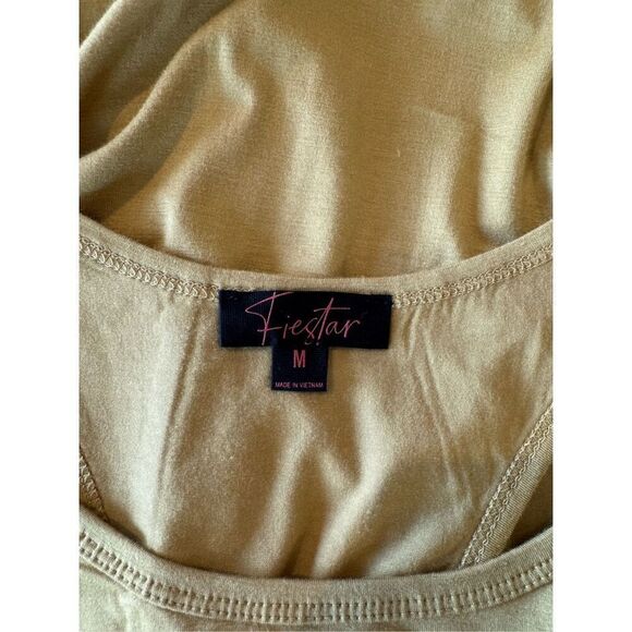 Fiestar Mustard Basic Racerback Tank Top Size Medium NEW - Picture 5 of 5